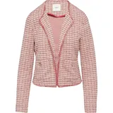 S.Oliver BLACK LABEL Bouclé-Jacke mit Fransen Damen, Rosa, 42