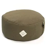 Meditations- / Yogakissen, ist mit BIO-Dinkelspelzfüllung, Durchmesser 33cm, Umfang 104 cm (Khaki)