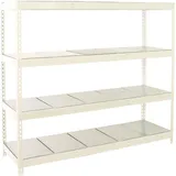 Proregal Schwerlastregal Metal Beast Four HxBxT 200x240x75cm | Fachlast 400kg | Weiß