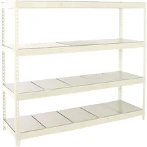Proregal Schwerlastregal Metal Beast Four HxBxT 200x240x75cm | Fachlast 400kg | Weiß