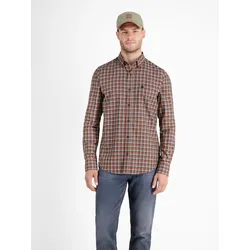 Kariertes Herrenhemd mit Button-down-Kragen - Bold Camel - M