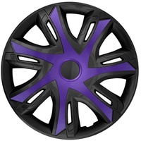 NRM Radkappen N-POWER BICOLOR, 14 in Zoll, N-Power Bicolor Radzierblenden 14" für Stahlfelgen lila|schwarz