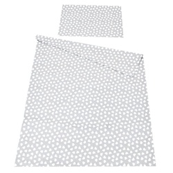 Kinderbettwäsche »BABYLUX Kinderbettwäsche 2Tlg. 100 x 135 cm Bettwäsche Bettbezug Baby«, BabyLux, 95. Herzen Grau grau