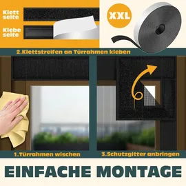 Kesser Magnet Fliegengitter Tür 100 x 220 cm Schwarz