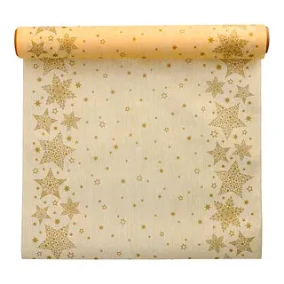 Papstar Tischläufer Christmas Shine 88667 creme 40,0 cm x 3,0 m