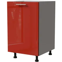 Feldmann-Wohnen Unterschrank Brerra 50 x 50 x 82 cm Grau / Karminrot