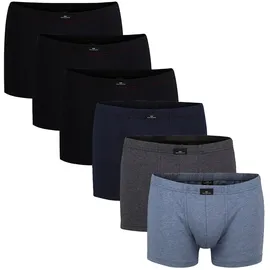 Götzburg Boxershorts 6er Pack Schwarz/Blau/Grau M