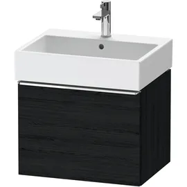 Duravit Waschtischunterschrank 1 Auszug 58,4 x 44 x 44,2 cm Eiche Schwarz Matt