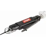 Stier Stichsäge STS-100, Länge 208 mm, 450 g, Sägehub 10 mm, Blechsäge, Stahlsäge, für Schnitten Blechen oder dünnen Holzpaneelen, Luftverbrauch von 0,9 l/sek