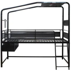 X Rocker Midsleeper Contra Gaming-Bett mit TV-Halterung für Kinder & Jugendliche - schwarz