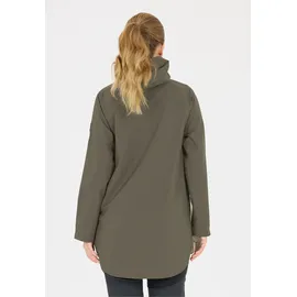 Weather Report Outdoorjacke WEATHER REPORT "Brittan", Damen, Gr. 40, schwarz (schwarz, grün), 90% Polyester, 10% Elasthan, unifarben, normal, ohne Ausschnitt, Jacken Outdoorjacke, im wetterfesten und wärmenden Design