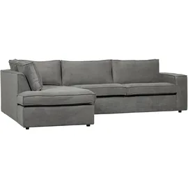 Livetastic Eckcouch 2-Sitzer Silber