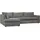 Livetastic Eckcouch 2-Sitzer Silber