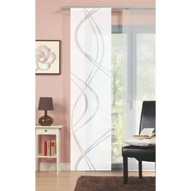 HOME WOHNIDEEN Home Fashion TIBERIO Schiebewand, Stoff, Weiß, 245 x 60 cm