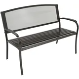 FRG Gartenbank 2-Sitzer Streckmetall anthrazitgrau