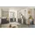 HBZ Sideboard 120 x 84 x 35 cm Grau matt / Eiche