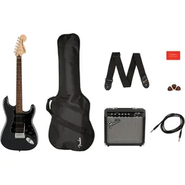 Fender Affinity Series Stratocaster HSS Pack IL (E-Gitarre, Ahornholz, Lorbeer, Pappel), Gitarre, Grau, Schwarz