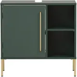Lomadox Lomado Waschbeckenunterschrank, Grün, Holzwerkstoff, 66x64x34 cm, Badezimmer, Badezimmerschränke, Waschbeckenunterschränke