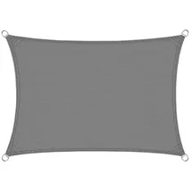 casa pura Atmungsaktives Sonnensegel rechteckig 300 x 500 cm Grau