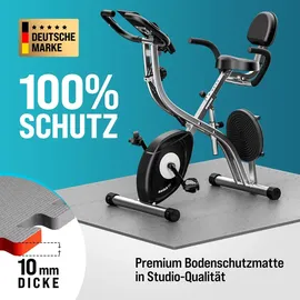 monzana MONZANA® 18x Bodenschutzmatten Fitness & Pool mit Randstücken 30 x 30 cm 1,5 qm rutschfest Eva-Schaumstoff Puzzlematte Trainingsmatten Fitnessgeräte