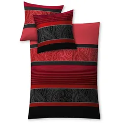 Kleine Wolke Bettwäsche Cambridge 135 x 200 cm Satin Rot