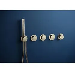Herzbach MODUL7 PUSH Thermostat Fertigset 70.703003.1.03 3 Verbraucher PVD Gold