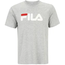 FILA Unisex T-Shirt - BELLANO tee, Rundhals, Kurzarm, Baumwolle, Logo Grau S