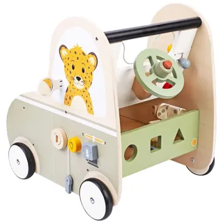 Engelhart - 640055 - Holz-Lauflernwagen „Auto“ - Motorische Fähigkeiten fördern - Ab 12 Monaten