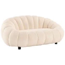 Sofa Shell -Studio- in Bouclé Cremeweiß