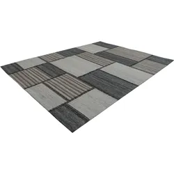 Teppich KAYOOM "Phoenix 112", beige (natur, creme), B:200cm H:6mm L:290cm, Wolle, Teppiche, Dezenter Jacquard-Teppich, Flachflor, Aus pflegeleichten Materialien
