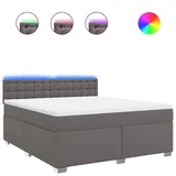 vidaXL Boxspringbett 180 x 200 cm Grau