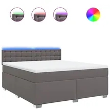 vidaXL Boxspringbett 180 x 200 cm Grau