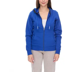 Elevate Arora Damen Sweat-Jacke mit Kapuze 300 g/m2 schlichte Baumwoll-Jacke Pullover 3821244 Blau - XS