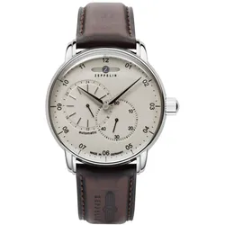 Automatikuhr ZEPPELIN "New Captain ́s Line Superluminova", braun, Armbanduhren, Herren, Mechanische Uhr, Armbanduhr, Herrenuhr, Lederarmband, Made in Germany
