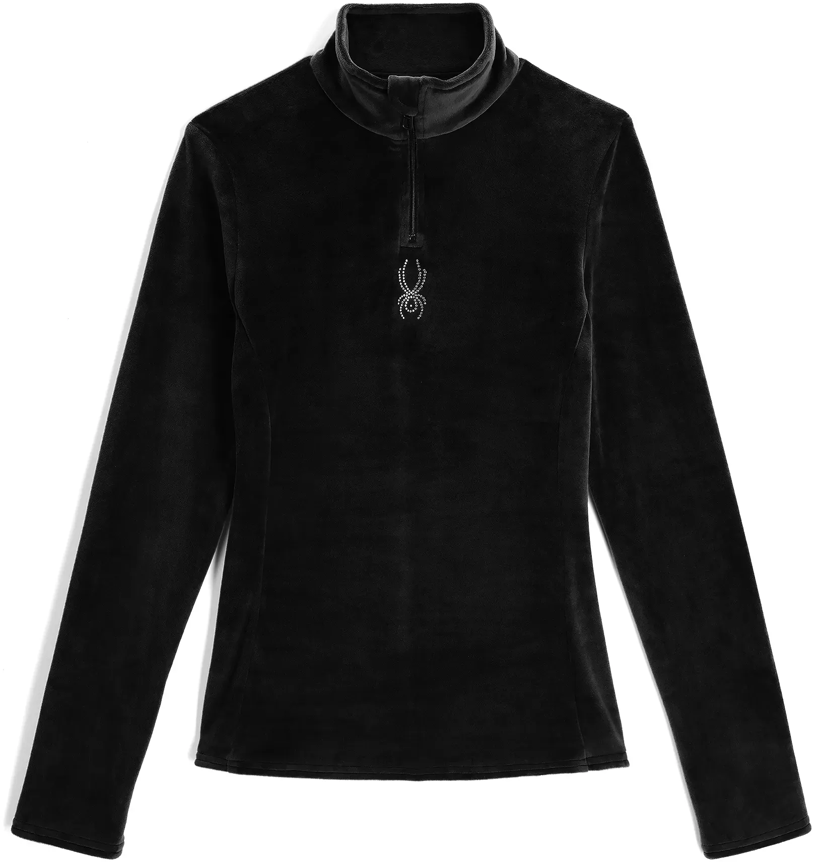 SPYDER SHIMMER BUG 1/2 ZIP BLK BLACK, BLK BLACK, XL