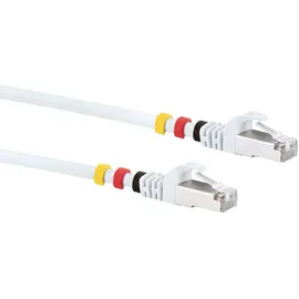 Schwaiger Netzwerkkabel CAT7 2x 3 Farbringe 15 m