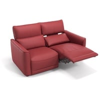 Sofanella 2-Sitzer Leder Gala, Relaxsofa, Designsofa, Designer Couch, Italienisches Sofa, 2er Sofa rot