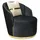 JVMöbel Loungesessel Gepolstert Samtoptik 85 x 86 x 72 cm Schwarz-Gold