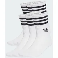 adidas 3-Streifen Crew Socken 6er Pack Weiß 46-48