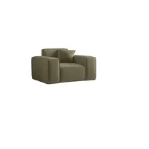 Fun Möbel Sessel CELES PREMIUM Stoff Opera Velvet 80 x 80 x 100 cm Olivgrün mit Zierkissen
