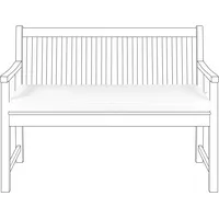 Beliani Sitzbankpolster, Weiß Textil, 112x5x54 cm Outdoor-Kissen, Bankauflagen