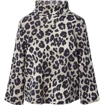 s.Oliver Scuba Sweatshirt Leo-Print Grau 38