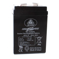 Injusa Wiederaufladbare Batterie 6 V, 4,2 Ah schwarz, Farbe:schwarz