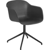 Muuto Fiber Swivel Sessel Schwarz
