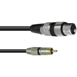 Omnitronic XLR Adapterkabel 1x XLR-Buchse 3 polig - 1x Cinch-Stecker 0,15m (3022075J)
