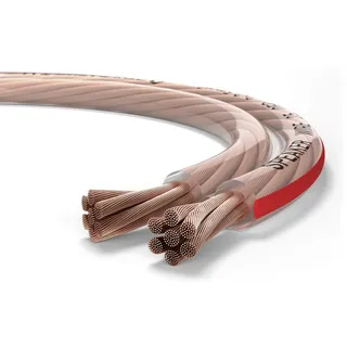 Oehlbach Speaker Wire SP-25 - Stereo HI-FI Lautsprecherkabel, Boxenkabel mit OFC (sauerstofffreies Kupfer) 2x2,5 mm2 Mini Spule Lautsprecher Kabel - Glasklar 10 Meter