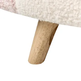 Beliani Kindersessel Regenbogen Ombo Bouclé 0 x 0 cm Holz rosa