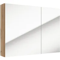 Lomadox - Spiegelschrank 80 cm 2 Türen LUCCA-107 in