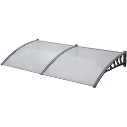 SVITA Vordach Überdachung transparent 90x240cm Haustür Dach Pultdach Türdach neu