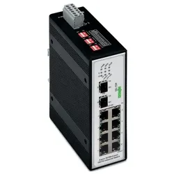 Wago 852-103/040-000 Industrial-Switch, 8 Ports 100Base-TX, 2 Slots 100Base-FX, schwarz 852103040000